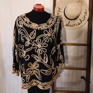 Carole Little Applique Top